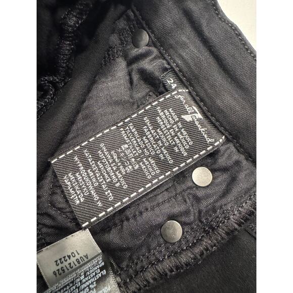 7 For All Mankind The Ankle Skinny Jeans 24 Black 5-Pockets Modal Blend Denim - Picture 9 of 12